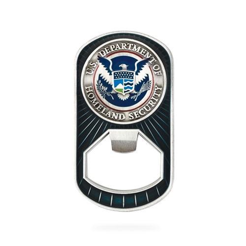 Dog Tag/Bottle Opener Coin (DHS) - in stock