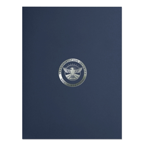 Two-Pocket Linen Folder (Navy) (TSA)