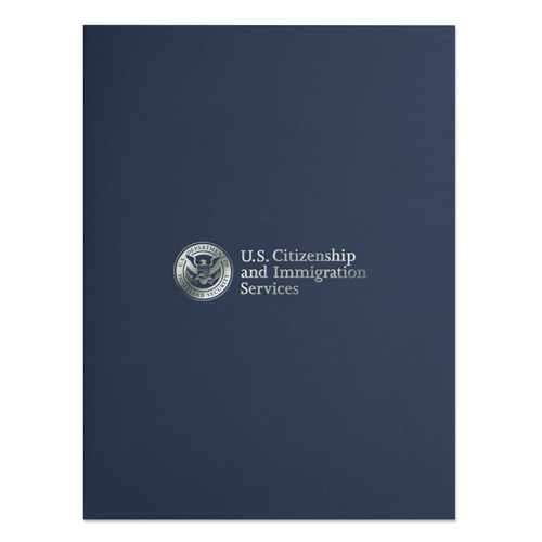 Two-Pocket Linen Folder (USCIS)