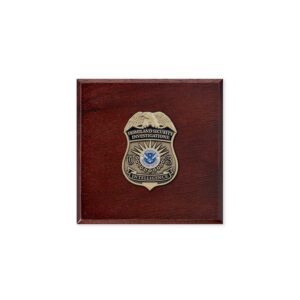 Presentation Box For Challenge Coin w/ HSI Emblem (Intelligence)