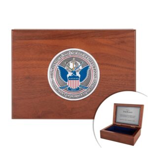 Keepsake Box w/ Medallion (CBP) - Antique Silver - personalized