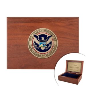 Keepsake Box w/ Medallion (DHS) - Antique Brass - personalized