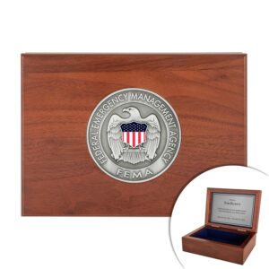 Keepsake Box w/ Medallion (FEMA) - Antique Nickel - Personalized