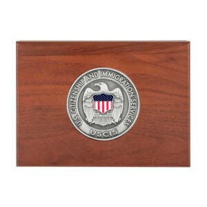 Keepsake Box w/ Medallion (USCIS) - Antique Nickel