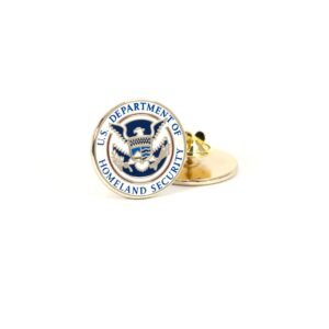 Alternative view of DHS Seal Lapel Pin (Gold)