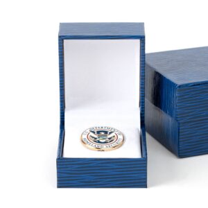 DHS Seal Lapel Pin (Gold) - Blue Box