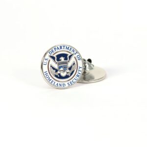 Alternative view of DHS Seal Lapel Pin (Silver)