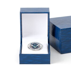 DHS Seal Lapel Pin (Silver) - Blue Box