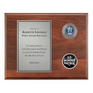 Coins Plaque (USBP) - Silver / Walnut