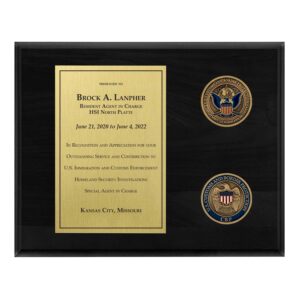 Coins Plaque - Brass/Black (CBP)
