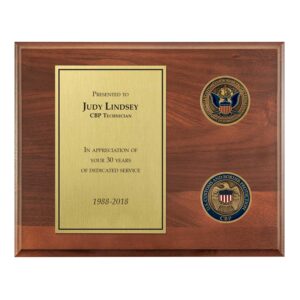 Coins Plaque (CBP) - Brass / Walnut