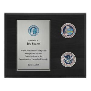 Coins Plaque  (CISA) - Silver / Black