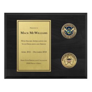 Coins Plaque (DHS) - Brass / Black