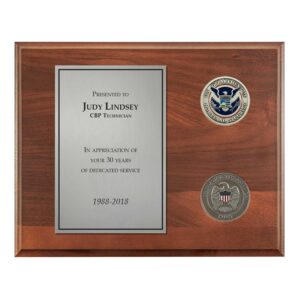 Coins Plaque (DHS) - Silver / Walnut