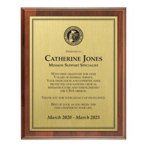 Fully Sublimated Plaque 8x10 (CISA)