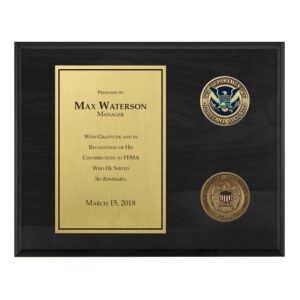 Coins Plaque (FEMA) - Brass / Black