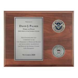 Coins Plaque (FEMA) - Silver / Walnut