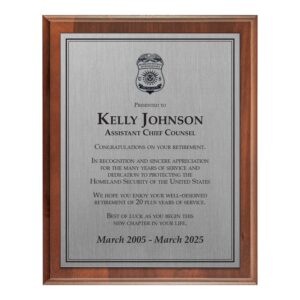 Plaque 8x10 (HSI) - Silver / Walnut