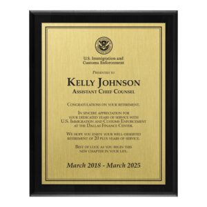 Plaque 8x10 (ICE) - Brass / Black