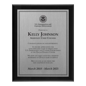 Plaque 8x10 (ICE) - Silver / Black