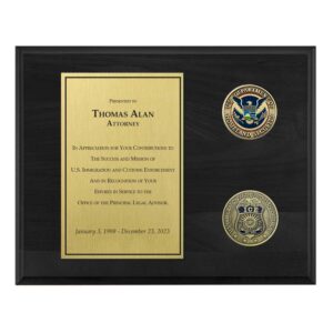 Coins Plaque (ICE) - Brass / Black