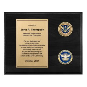 Coins Plaque (TSA) - Brass / Black
