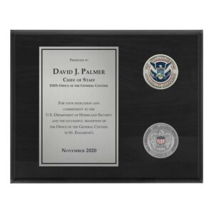 Coins Plaque (USCIS) - Silver / Black
