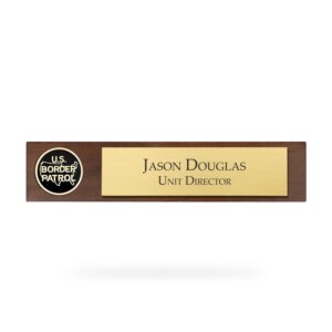 Alternative view of Desk Nameplate w/ Coin (U.S. Border Patrol)