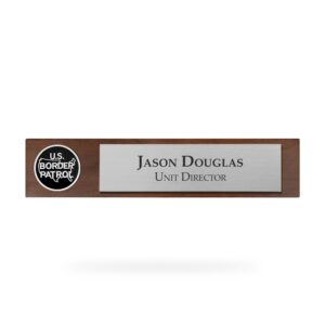 Desk Nameplate w/ Coin (USBP) - Silver