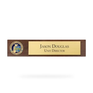 Alternative view of Desk Nameplate w/ Coin (CISA)