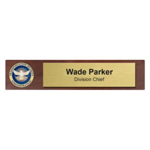 Alternative view of Desk Nameplate w/ Coin (TSA)