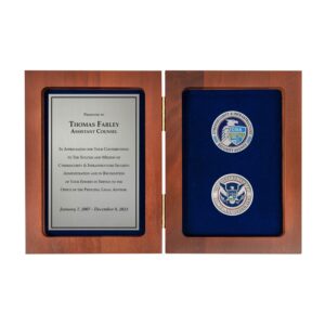 Personalized Book Box w/ Coins (CISA) - Silver