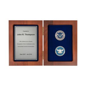 Personalized Book Box w/ Coins (TSA) - Antique Silver