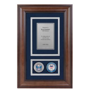 Recognition Shadow Box w/ Coins (CBP) - Antique Silver