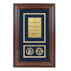 Recognition Shadow Box w/ Coins (CISA) - Antique Brass
