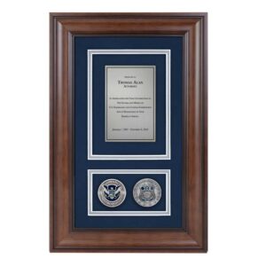 Recognition Shadow Box w/ Coins (ICE) - Antique Silver