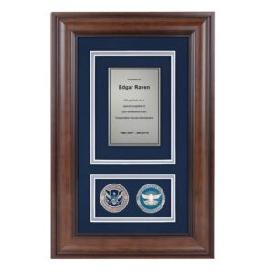 Recognition Shadow Box w/ Coins (TSA) - Antique Silver