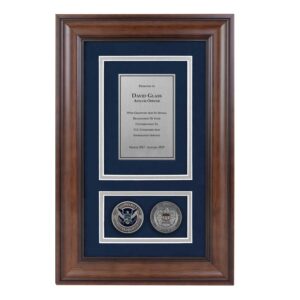 Recognition Shadow Box w/ Coins (USCIS) - Antique Silver