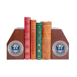 Medallion Bookend Set (CBP) - Antique Silver