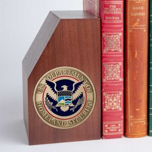 Alternative view of Medallion Bookends (DHS)