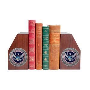 Medallion Bookend Set (DHS) - Antique Silver