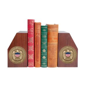 Medallion Bookend Set (FEMA) - Antique Brass