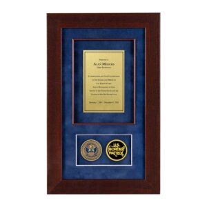 Recognition Shadow Box (Cherry) w/ Coins (USBP)