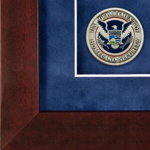 Alternative view of Recognition Shadow Box (Cherry) w/ Coins (USBP)