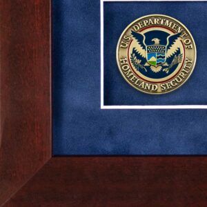 Alternative view of Recognition Shadow Box (Cherry) w/ Coins (FEMA)