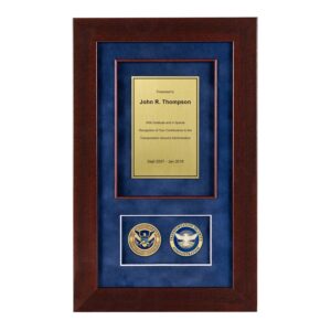 Recognition Shadow Box (Cherry) w/ Coins (TSA)