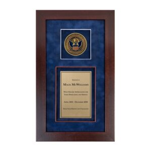 Alternative view of Recognition Shadow Box (Cherry) w/ Medallion (CBP)