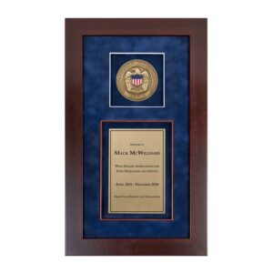 Alternative view of Recognition Shadow Box (Cherry) w/ Medallion (FEMA)