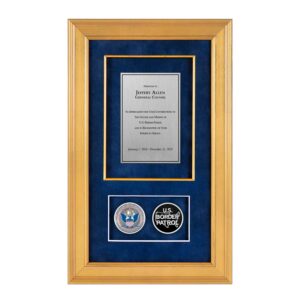 Shadow Box (Gold) w/ Coins (USBP) - Silver