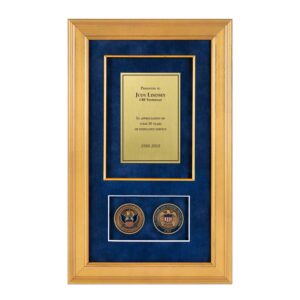 Recognition Shadow Box (Gold) w/ Coins (CBP)